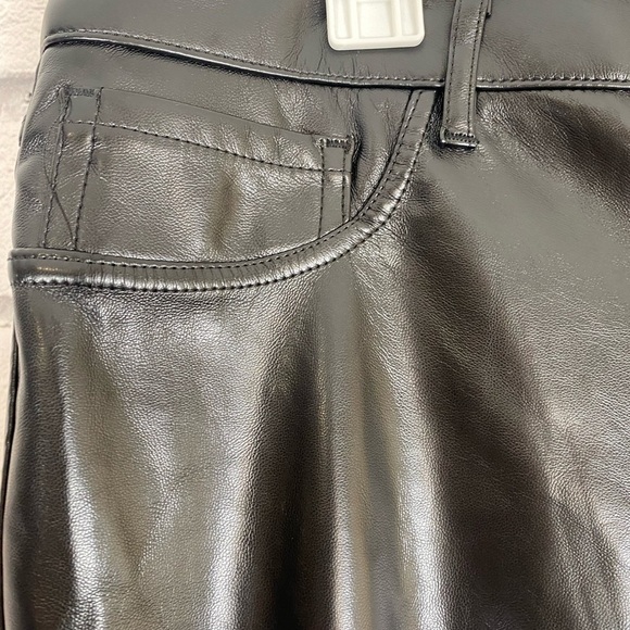 Joie Black Faux Leather Pants Slim Cut Pants Black Trousers size 8 NWT - Picture 5 of 10